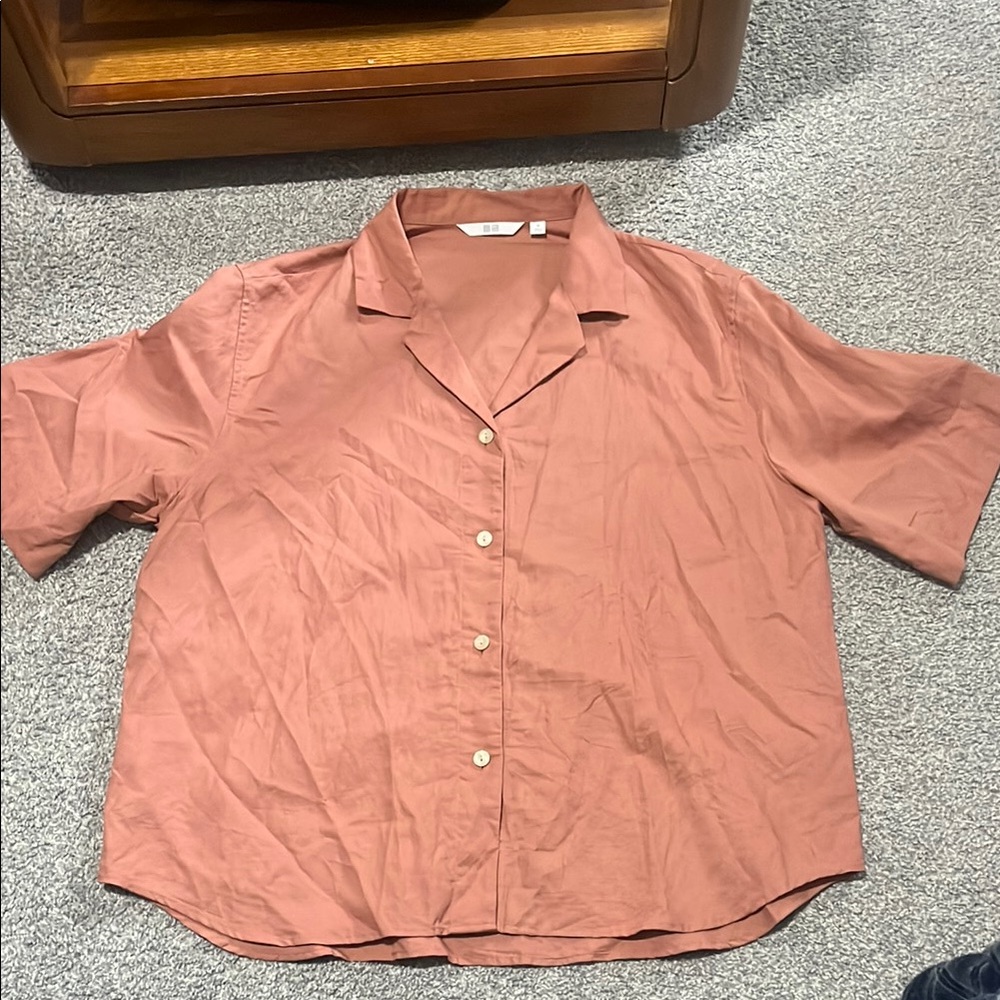 Uniqlo Rust Button-Up Shirt